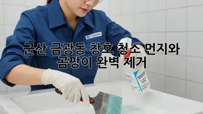 군산 금광동 창호 청소, 먼지와 곰팡이 완벽 제거!